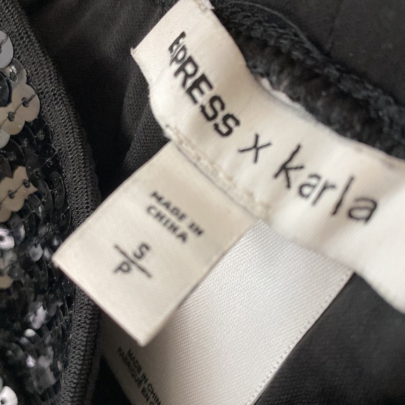 Express Sequin Wide Leg Palazzo Pants X Karla - Lined - Picture 9 of 9